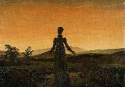 Caspar David Friedrich Woman before the Rising Sun oil painting